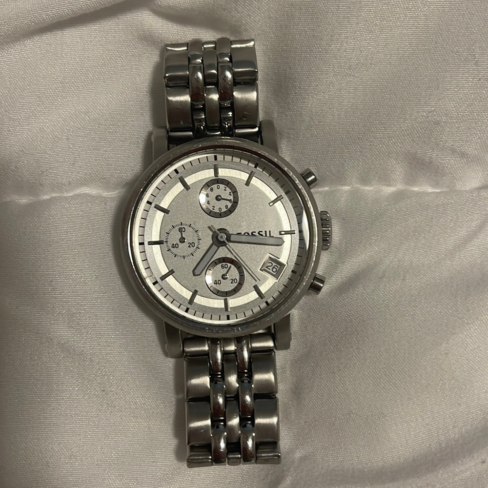 Fossil silver watch